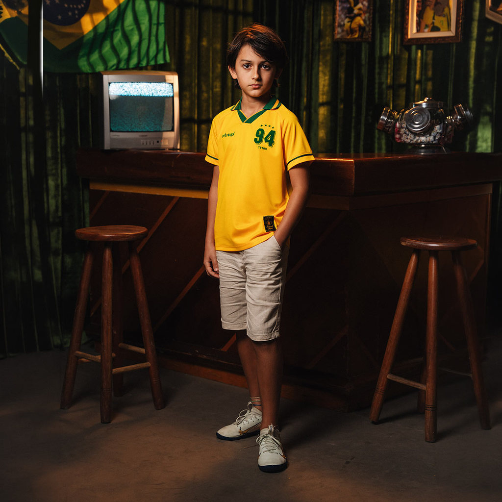 Camisa Brasil 1994 Retrô Infantil Juvenil — imagem 2 de 2