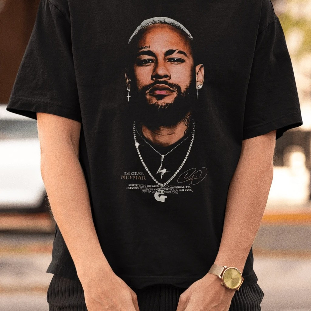 [Camiseta Vintage Masculina Algodão]HYP  Camisa Neymar Jr. Santos Camiseta Masculina e Feminina Oversized Blusa Unissex 