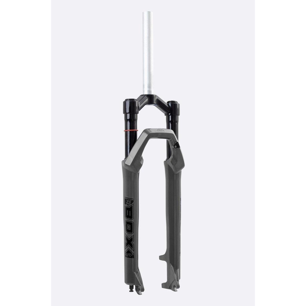 Suspensão Bike HUPI BOX Espiga Reta 100mm Aro 26, 27.5 e 29 Cinza
