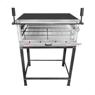 Forno Para Assar Pizza Bolos Pães À Gàs Profissional 80x60 Prateado