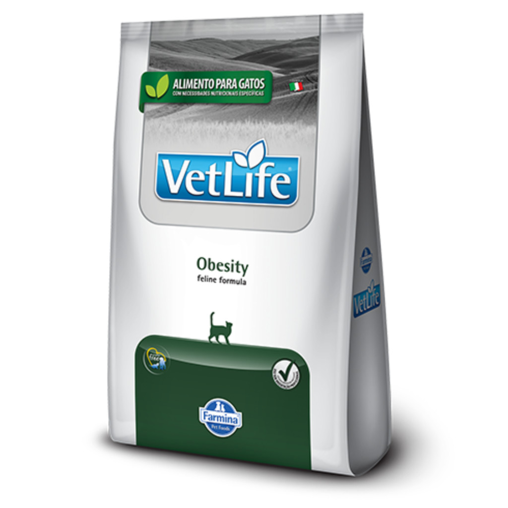 Ração VetLife Obesity para gatos adultos 400gr