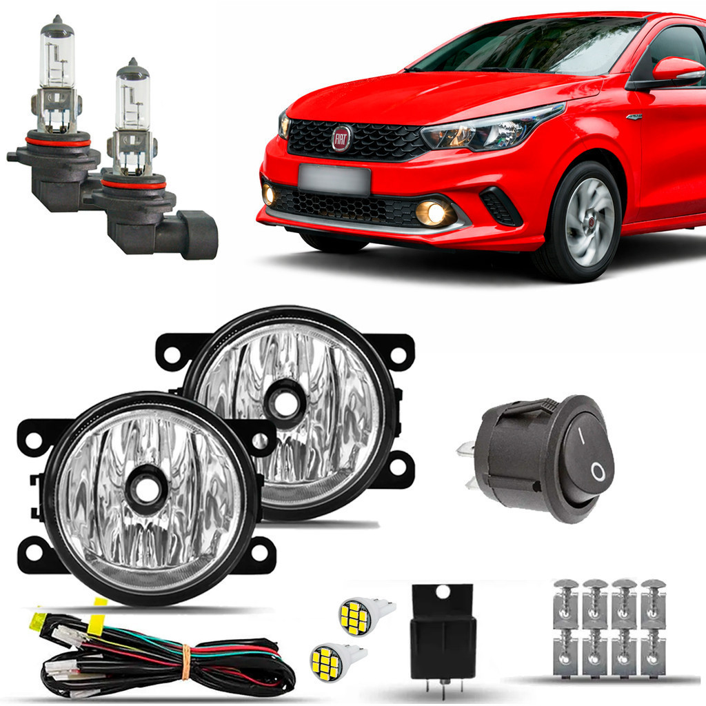 Kit farol Milha Auxiliar aba Preta Argo Cronos 2017 2018 2019 2020 2021 à 2023 em Oferta na Shopee