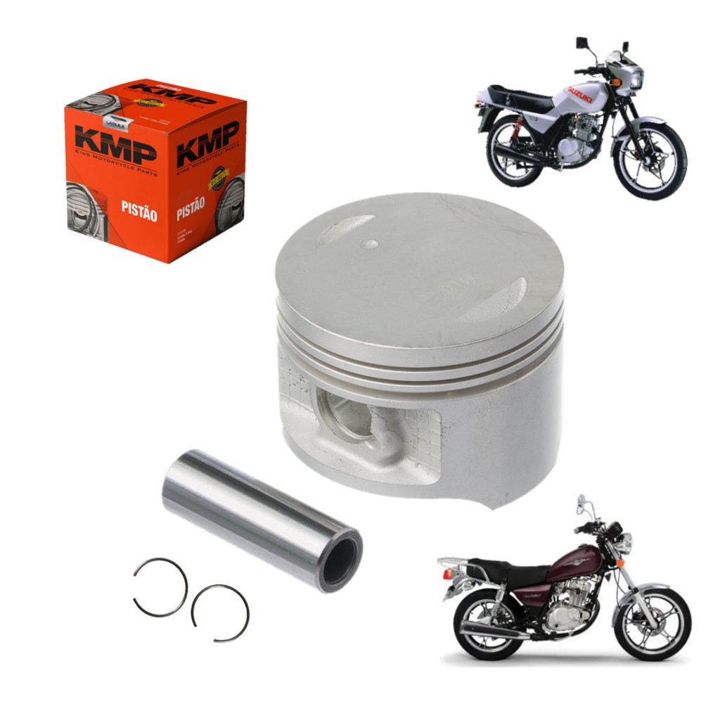 Pistão Suzuki Yes 125 Intruder 125 Std 0.25 0.50 0.75 1.00 Kmp Motor Moto