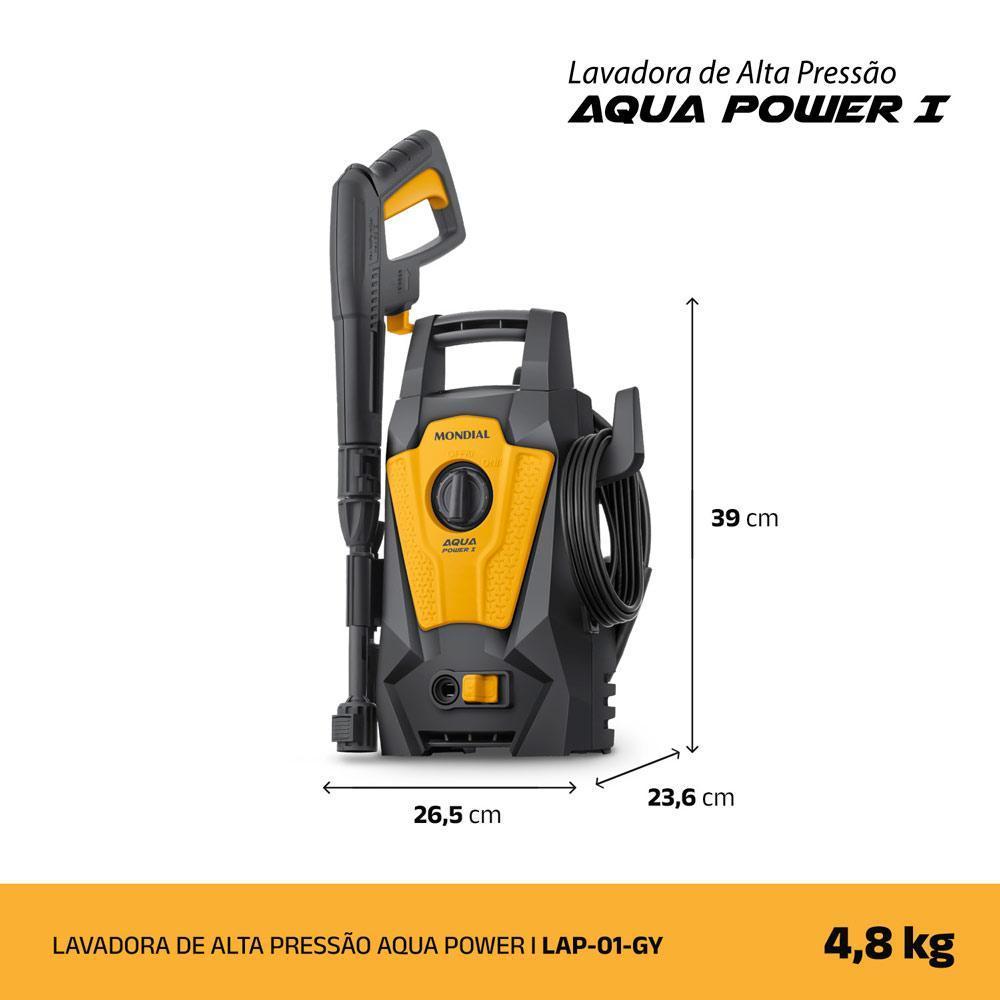Lavadora de Alta Pressão 1400W Mondial Aqua Power I LAP01GY 127V