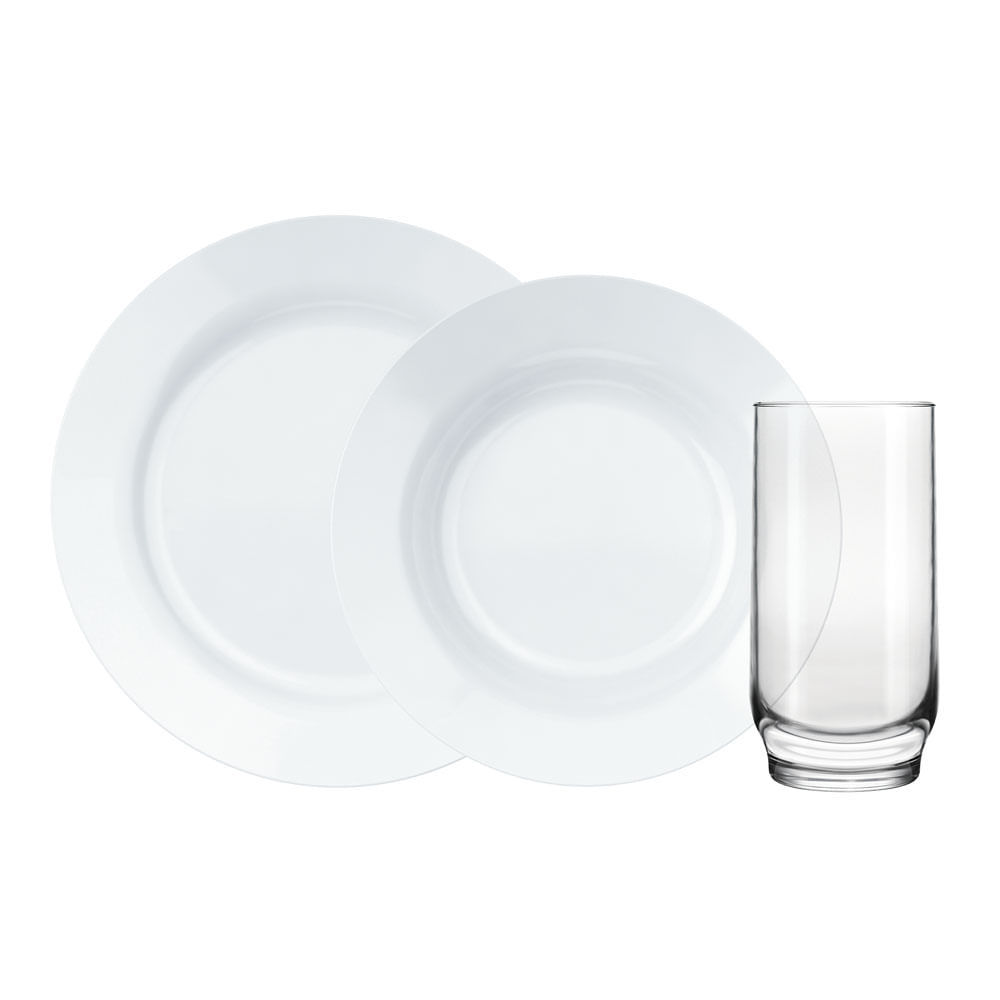 Aparelho de Jantar Nadir Opaline com 12 Peças em Oferta na Shopee