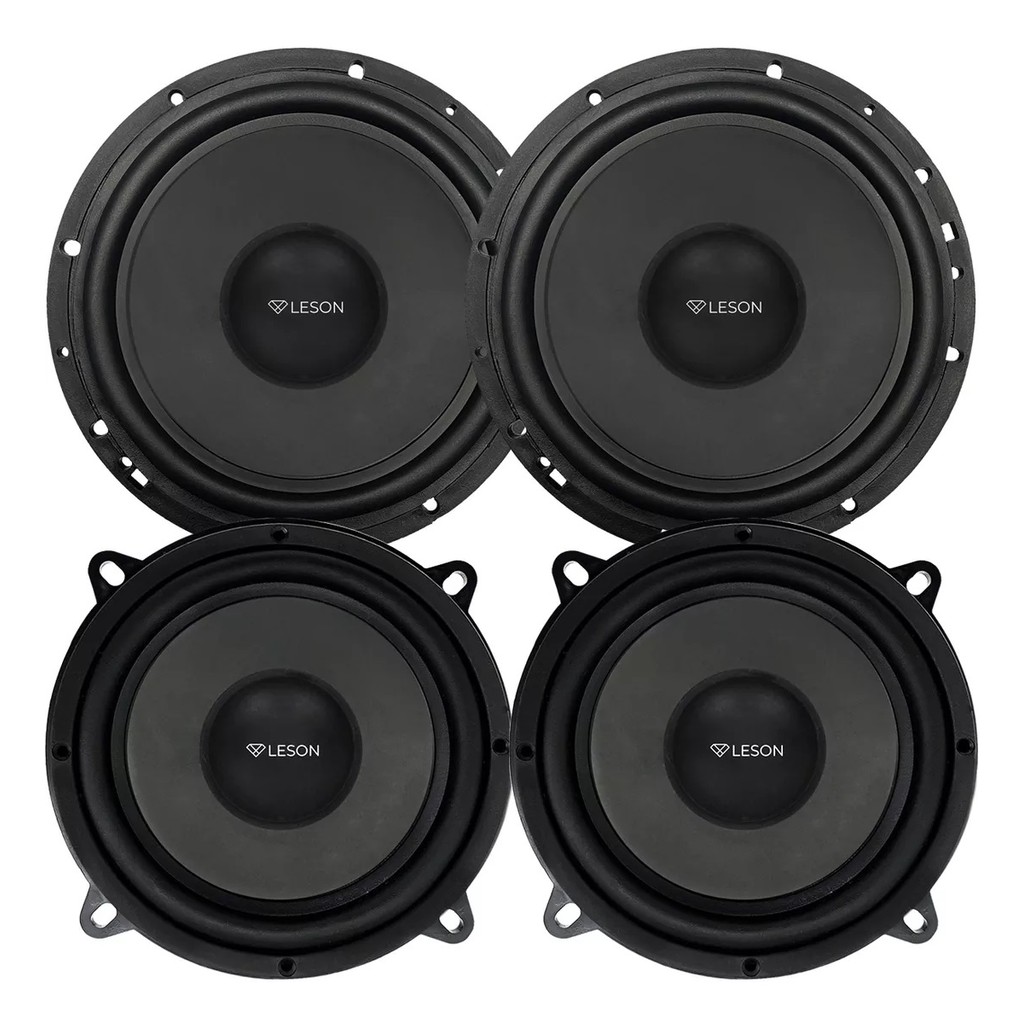 Jogo 4 Alto Falante Subwoofer 5 E 6 Pol. 70w 4 Ohms Leson