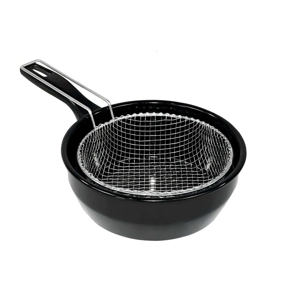 Frigideira 26 Diametro Esmaltada com Cesto de Fritura 24 Cm