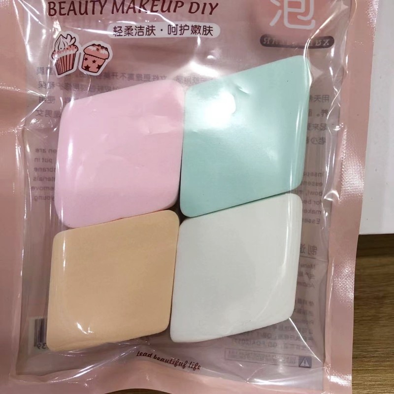 Puff esponja puff diamante quadrado líquido fundação corretivo dedicado suprimentos de beleza ferramentas beleza maquiag