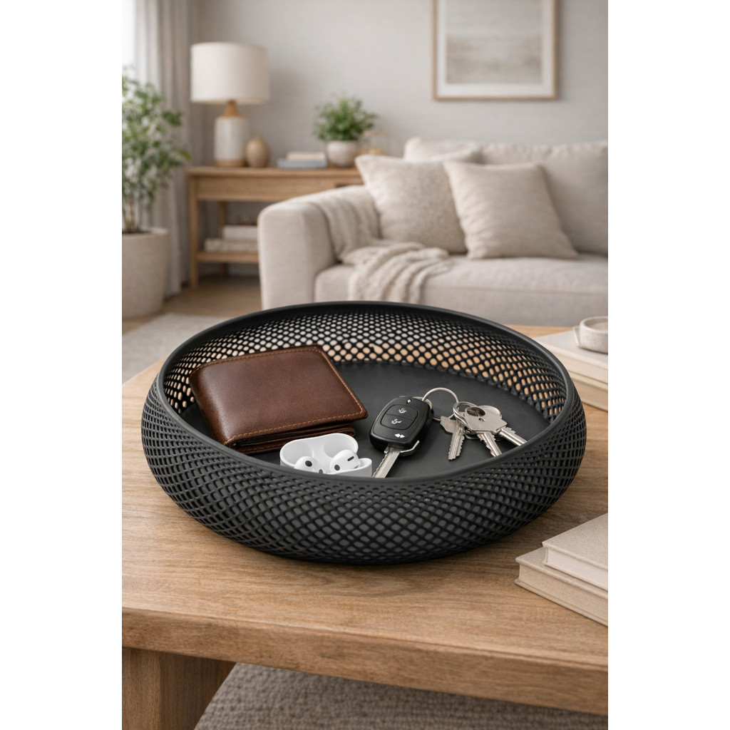 Cesto Organizador de Mesa Decorativo Sala Escritorio Moderno Decoração Porta Objetos Treco Chaves Carteira