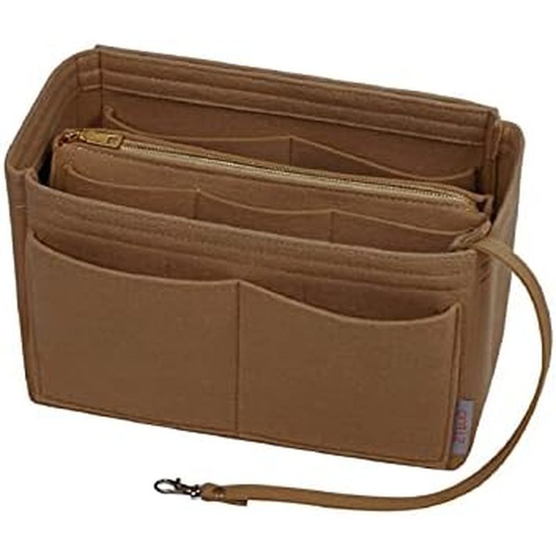 Inserção Organizadora De Bolsa ZTUJO , Organizador De Feltro Com Zíper De Metal , & amp ; Tote Shaper , Para Speedy Neve