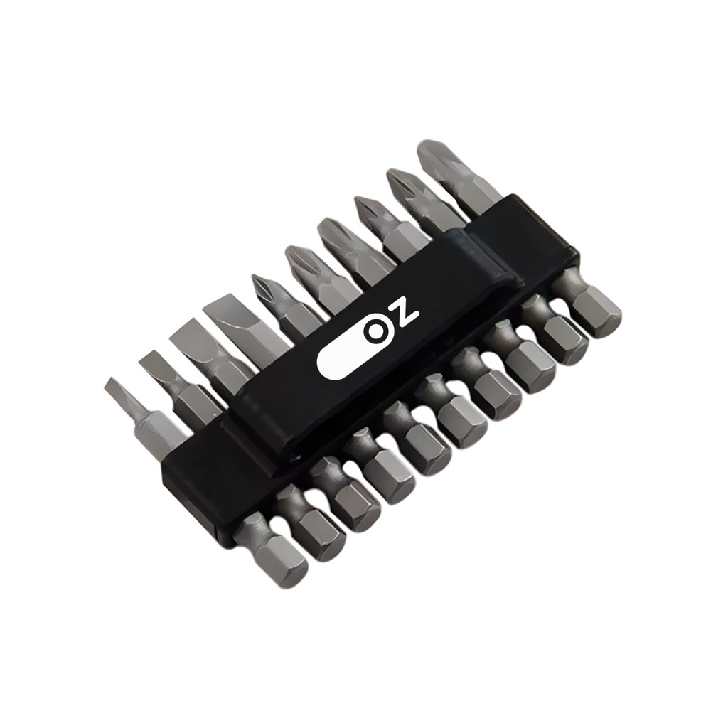 Jogo De Bits Ponteiras Profissional Sextavado 1/4 10 Pçs De Aço Cromo Vanádio Oz