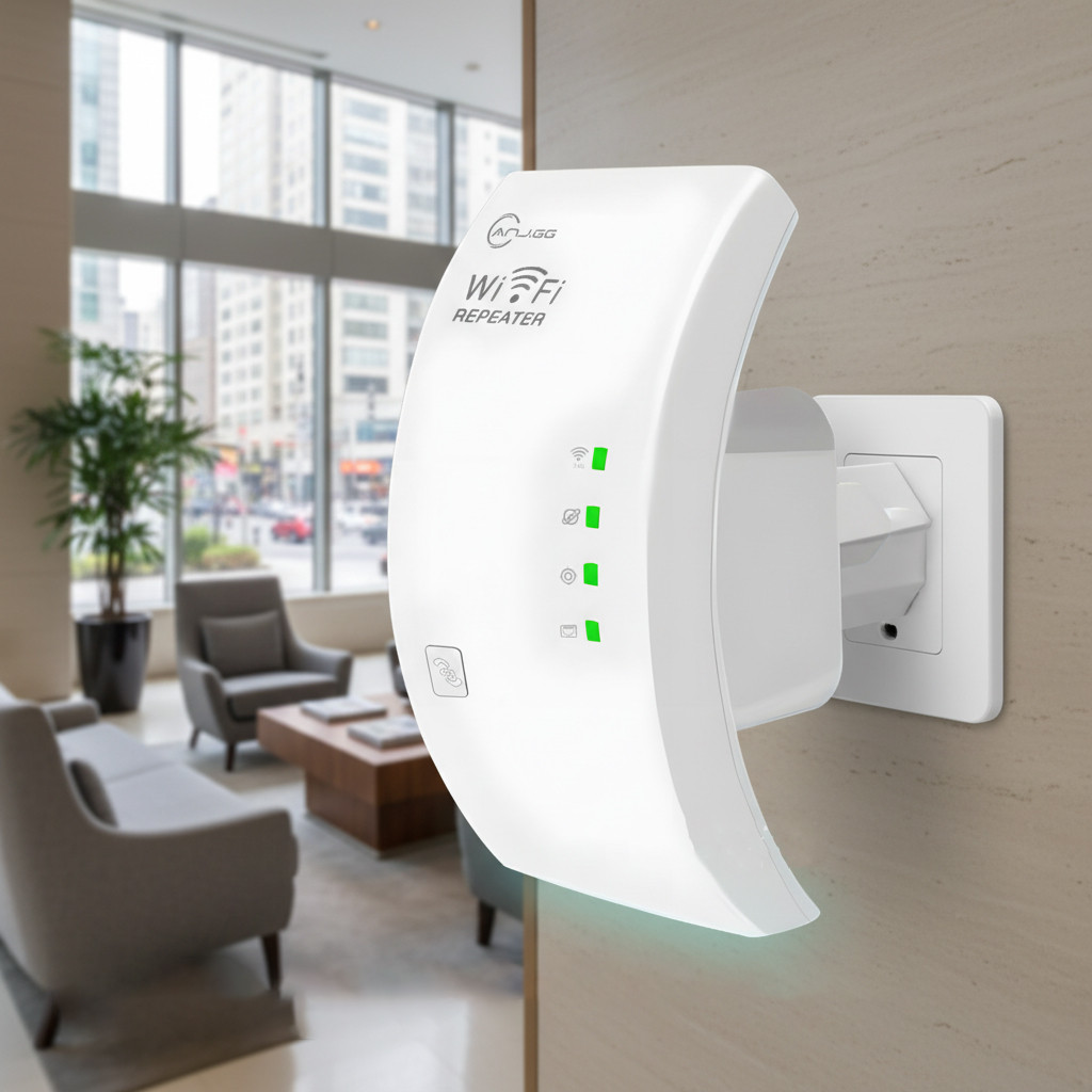 Amplificador de Sinal WiFi 300Mbps Extensor Wireless Alta Velocidade para Roteador