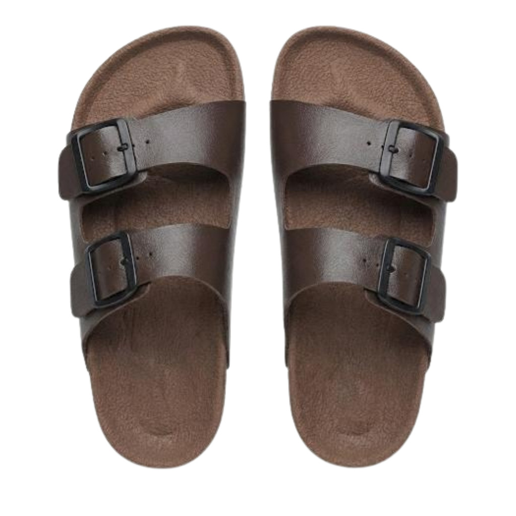 Sandália Chinela Birken Unissex Em Couro Ecológico Leve em Oferta na Shopee