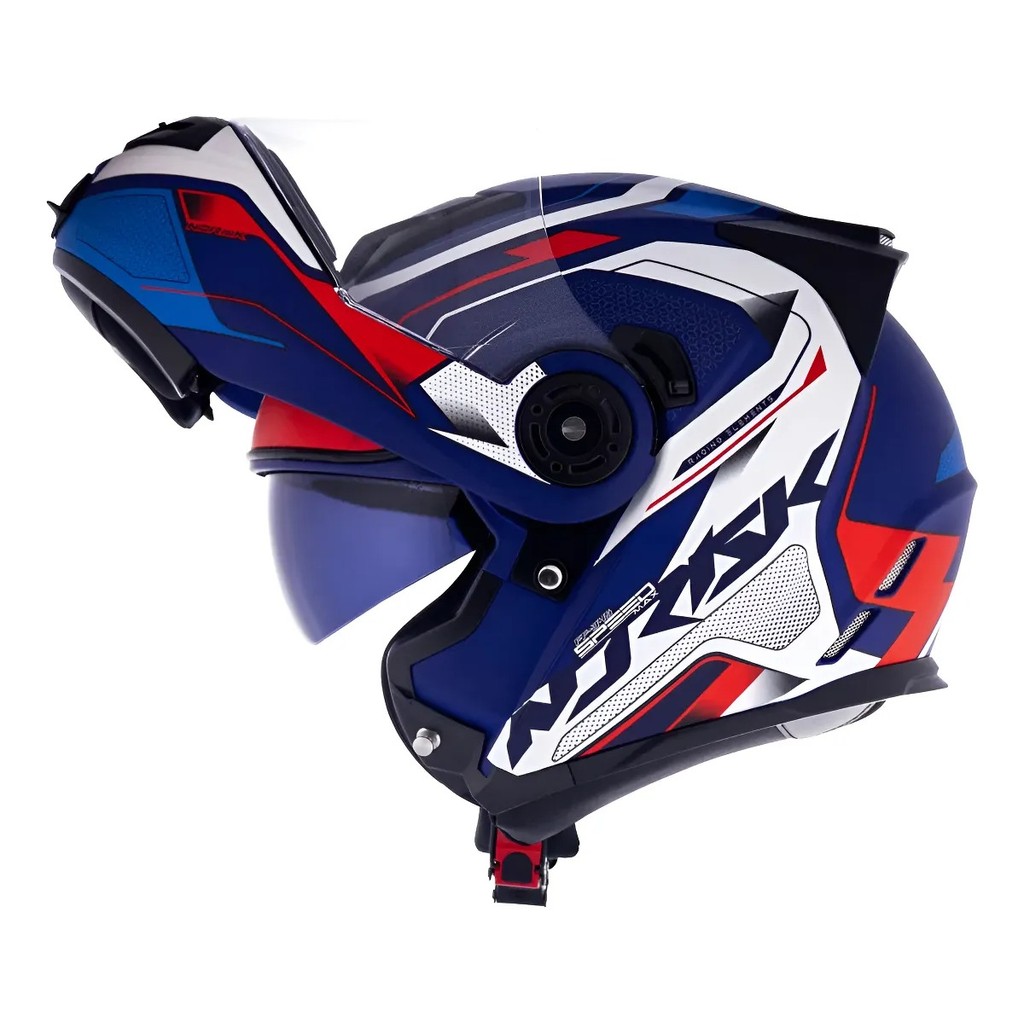 Capacete Norisk FF345 Route Com Oculos Interno Escamoteável Articulado Robocop Masculino Feminino