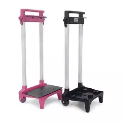 Carrinho Para Mochila Escolar Com Trava 40cm Alumínio Rodas Silicone