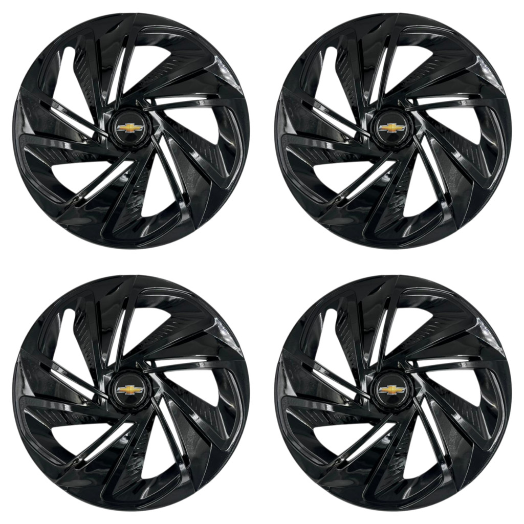 04 Calota Nitro Black Universal Modelo Esportivo Vw Polo Track Gol Voyage Up Saveiro Aro 14