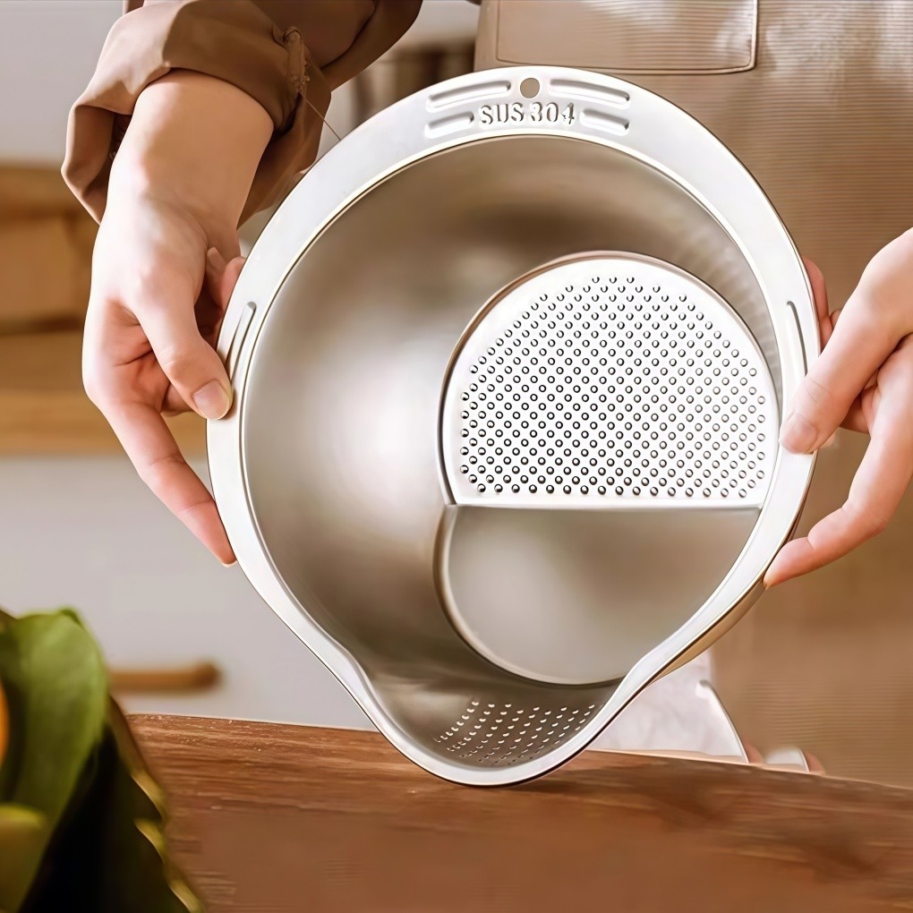 Escorredor Aço Inox Multiuso para Arroz Legumes Verduras Grãos Cozinha em Oferta na Shopee