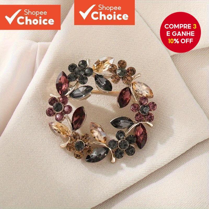 Broche de Luxo Moda Vintage Flower Para Mulheres de Alta Qualidade Barroco Festa de Casamento Acessórios Jóias