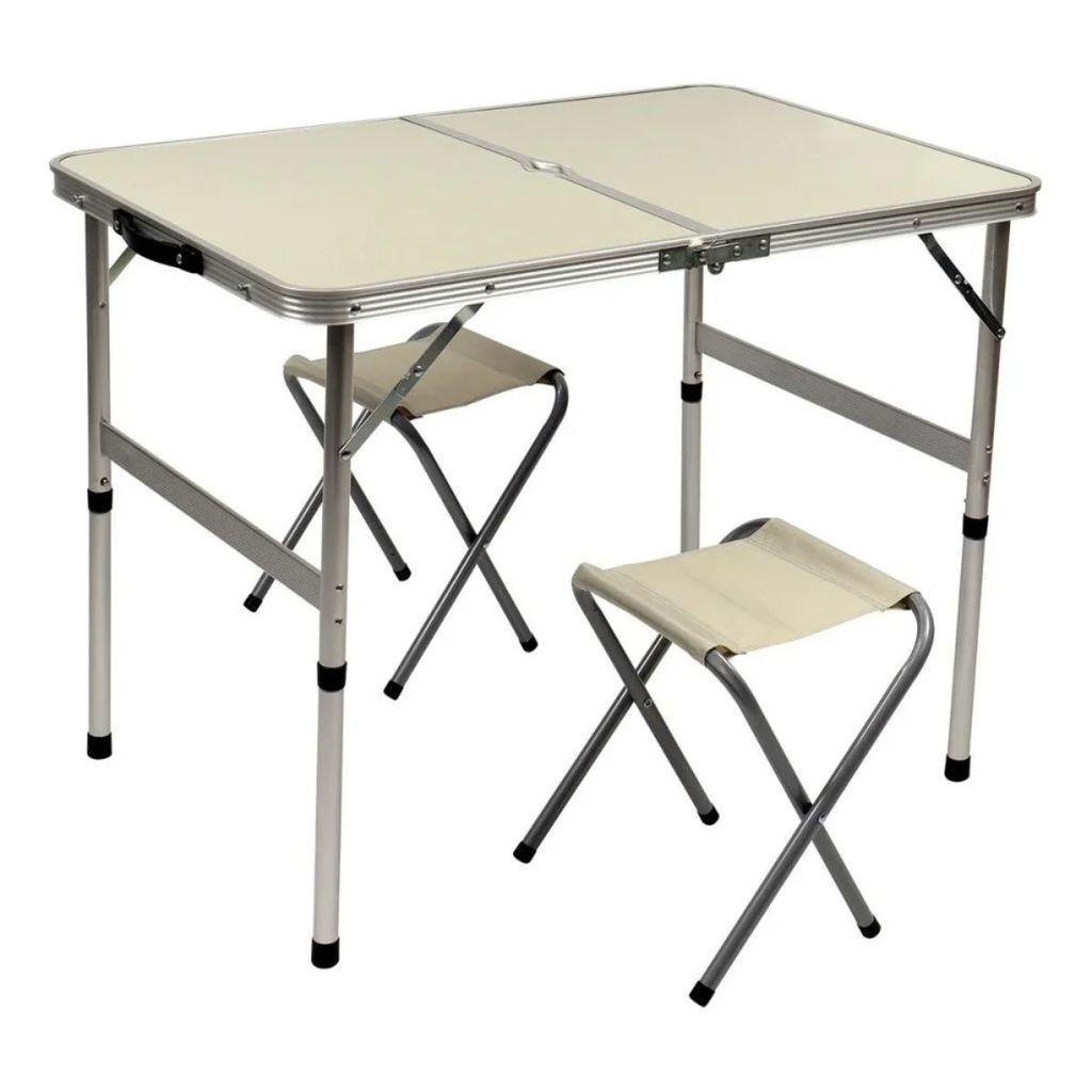 Mesa Dobrável Trail Alumínio Kala Com 2 Banquetas E Maleta - 322414