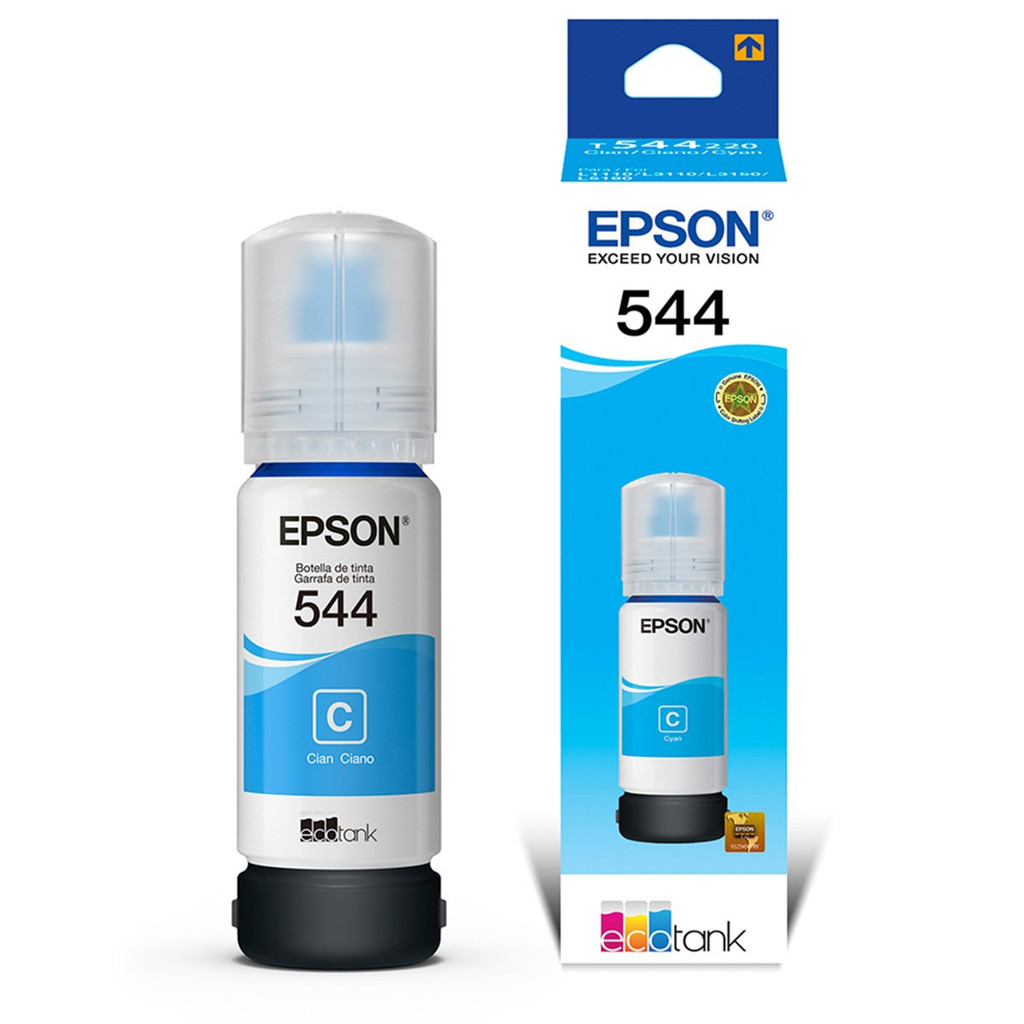 Garrafa para Ecotank ciano T544 - T544220 - Epson PT 1 UN
