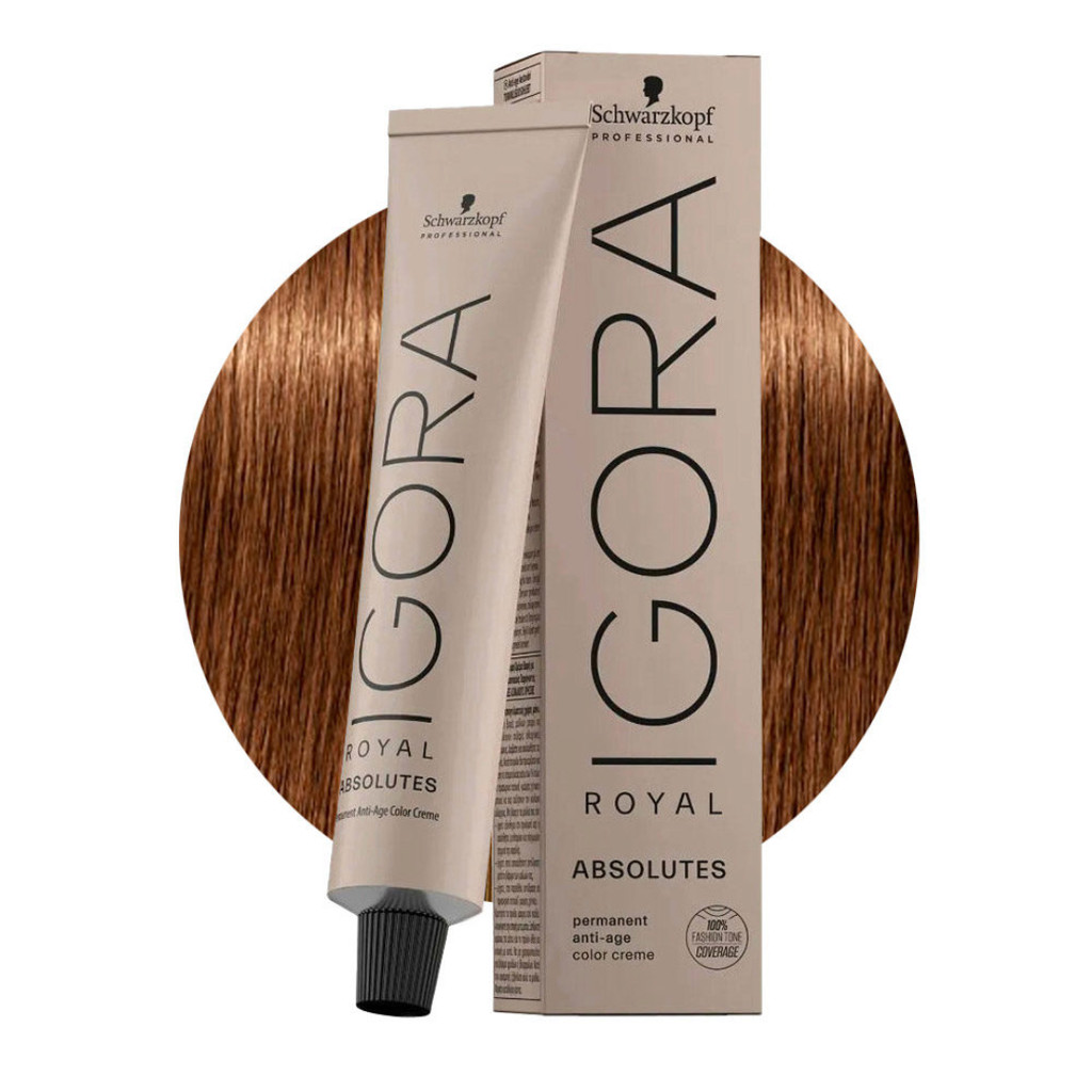 Igora Royal - Absolutes - Todas as Cores 60g - 7-60 Louro Médio Chocolate Natural