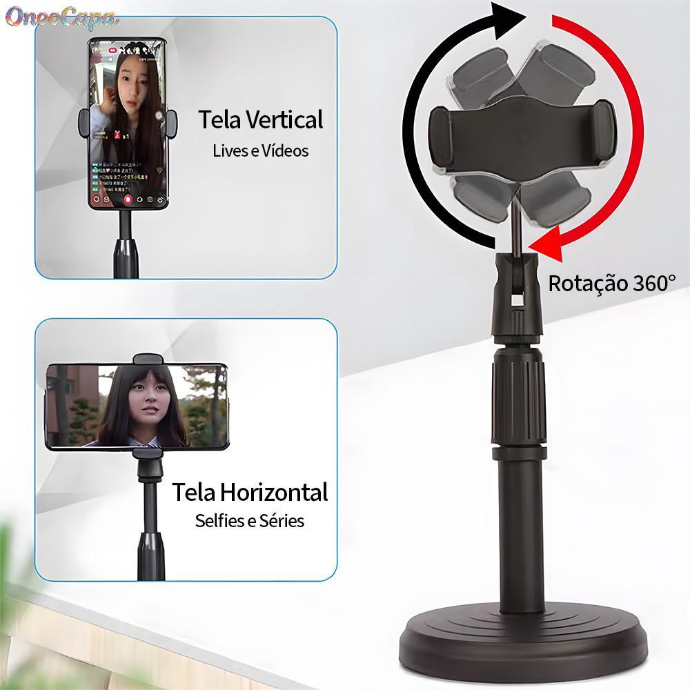 Para Suporte 360° Live Ferramenta Transmissão ao vivo De Celular Tripé Mesa Ideal Para Gravação de Vídeos Ajustável