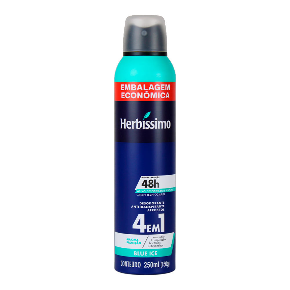 Desodorante Aerosol Antitranspirante Herbíssimo Blue Ice 250ml