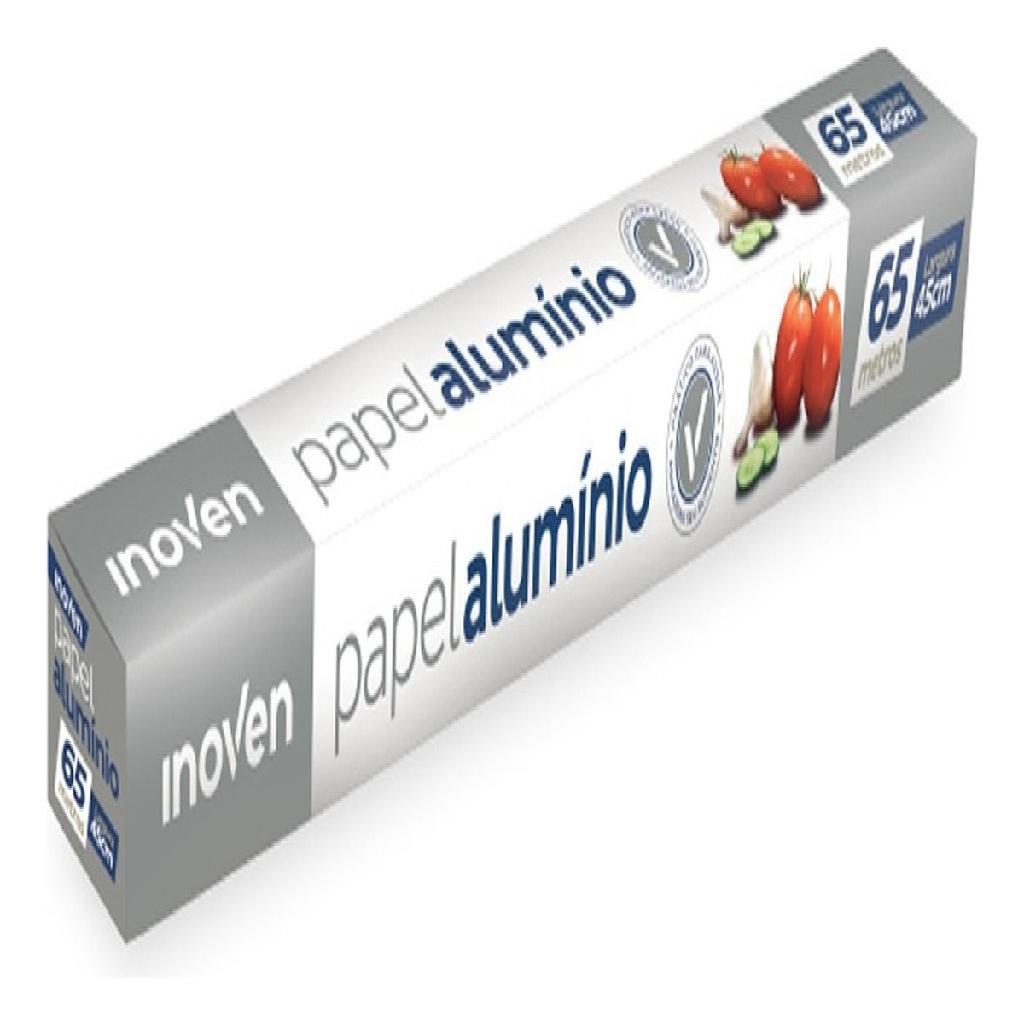 2Un Rolo Bobina Papel Alumínio 45cm x 65metros Assados Resistente Forno