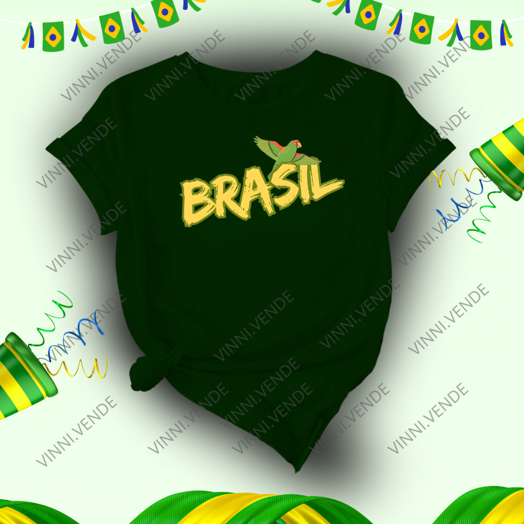 01 Camiseta Brasil Unissex T-shirt 100% Algodão Copa do Mundo 2026 Seleção