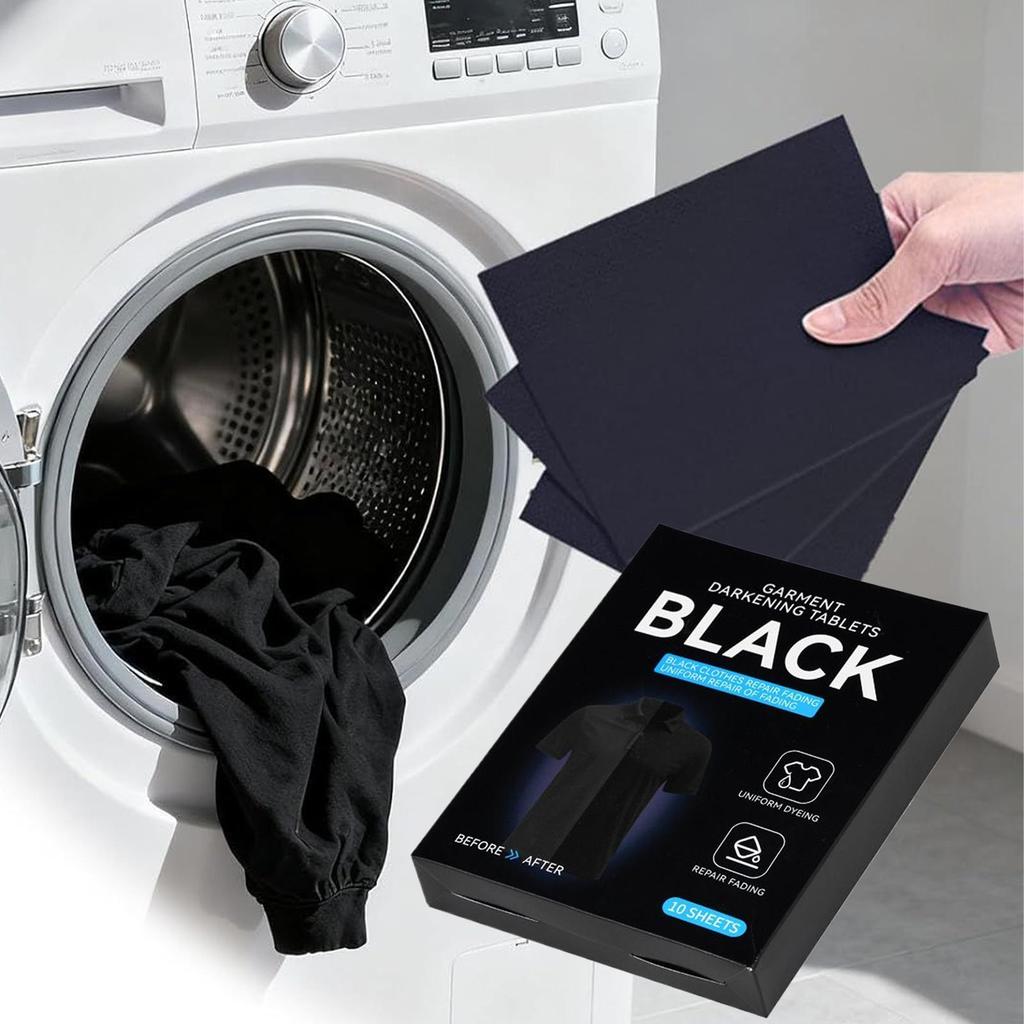 Tintura Preta Para Roupas , 10 Folhas , Restaurador De Tecido Sem Cerdas , Absorvente De Cores , De Lavanderia Casa , Es em Oferta na Shopee