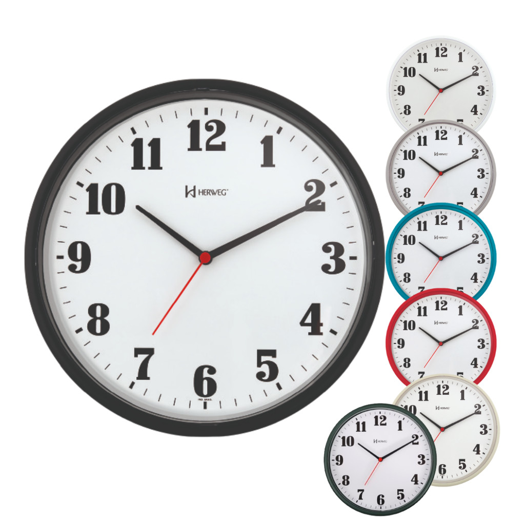 Relógio de Parede Redondo Herweg 6126 26cm