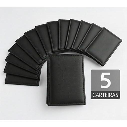 Kit Carteiras Mini Slim Porta Cartão Pequena Compacta Sintentico Presente Ou Revenda Kit De 5/10/20