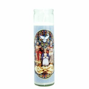 Vela Vidro Altar Divino Pai Eterno 22cmx 8cm