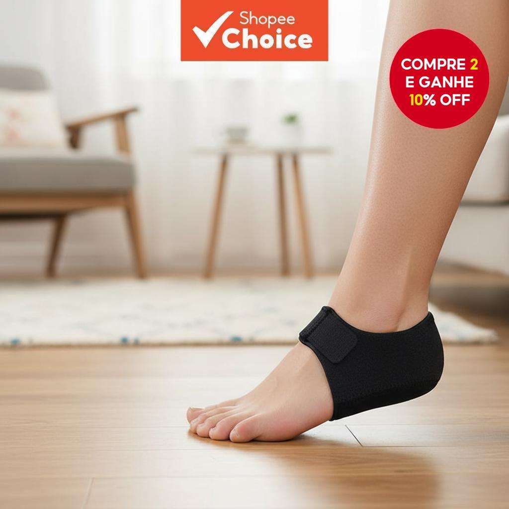 Almofadas de Calcanhar Bio Gel para Alívio da Dor nos Pés e Suporte à Fascite Plantar, Material de Silicone