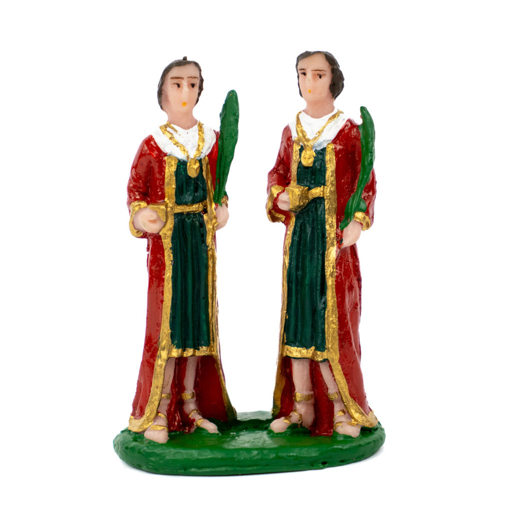 Esculturas São Cosme e Damião 8 cm em Resina