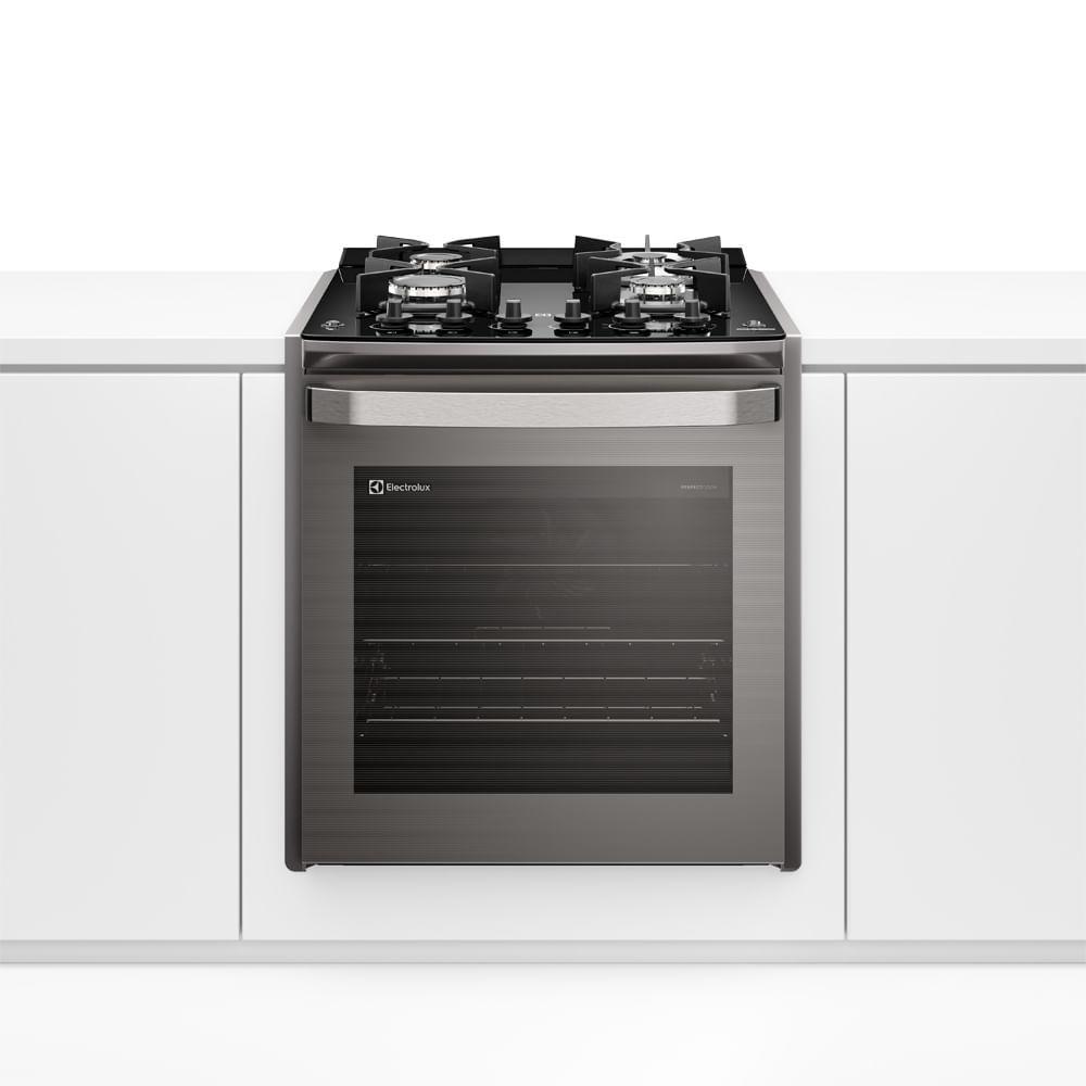 Fogão de Embutir 4 bocas Electrolux Cinza Experience Mesa de Vidro, Grill e PerfectCook360 (FE4EG) em Oferta na Shopee