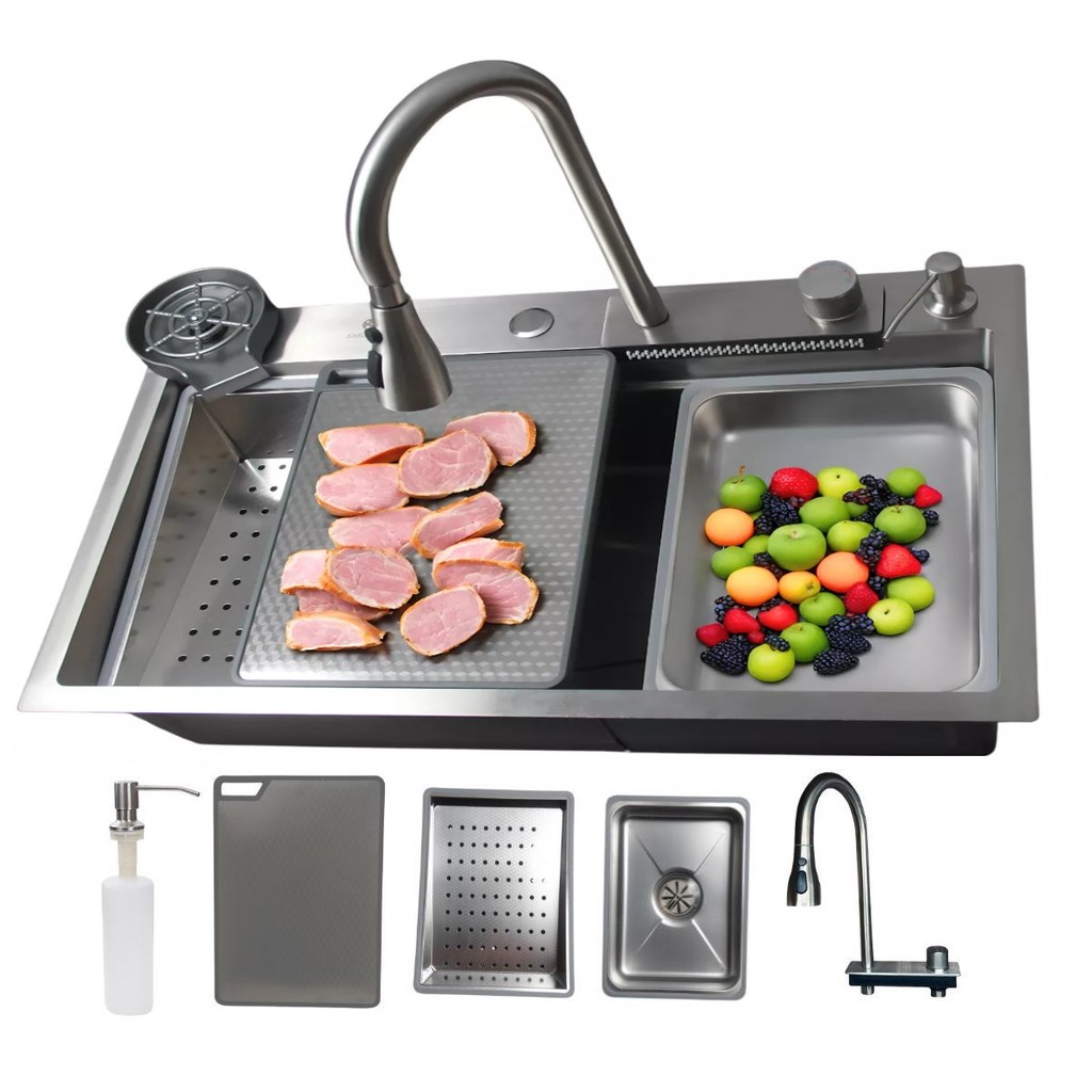 Cuba Pia de Cozinha e Area Gourmet Premium Com Torneira e Lavador de Copos Completa em Oferta na Shopee