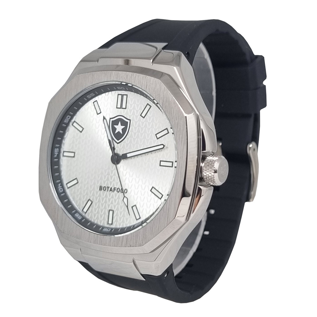 Relógio Oficial Botafogo Pulseira Preta BOT-009-2