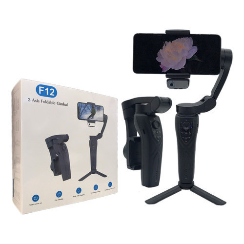 Estabilizador Gimbal F12 3 Eixos para Smartphones – Mini camera de seguir rosto S