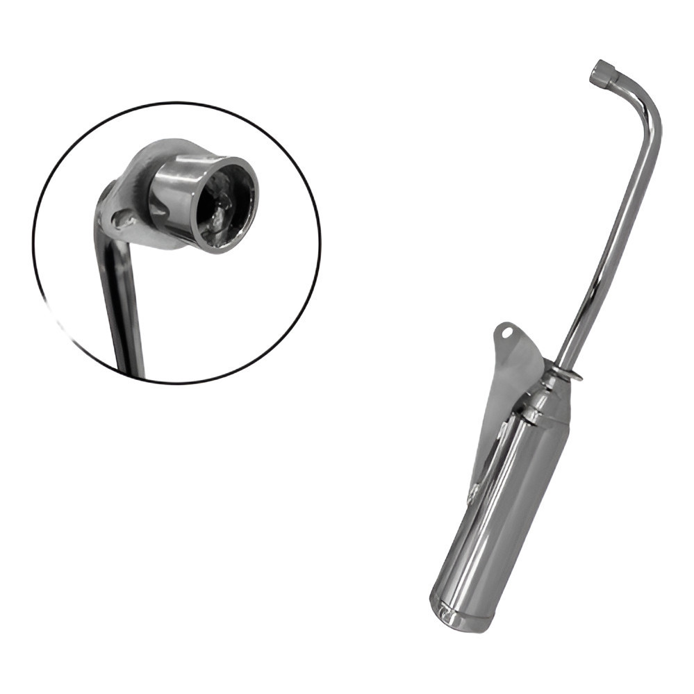 Escapamento Moby 4 Tempos Cromado Compatível Bikelete Bike Motorizada e Mobilete Moby em Oferta na Shopee