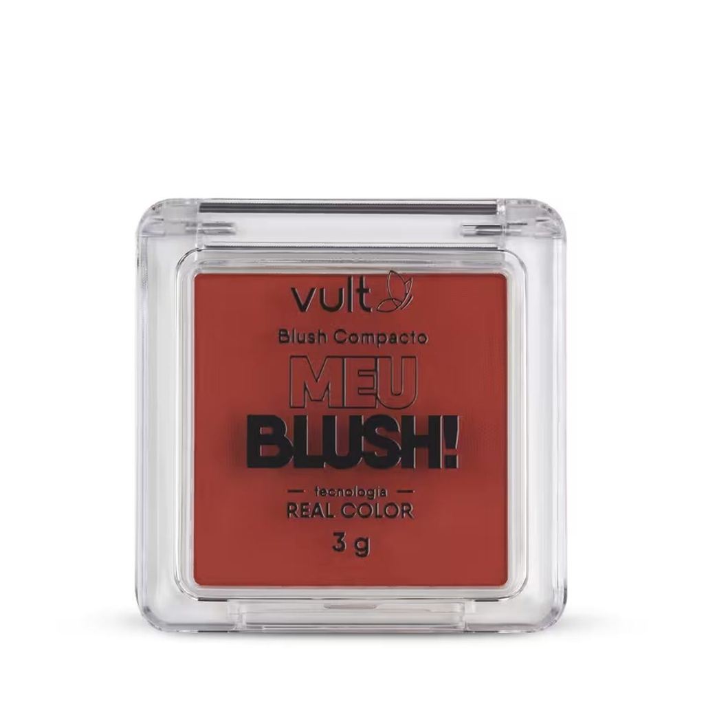 Blush Compacto Vult Make Coral Matte 3g - Cor Quente para Bochechas com Acabamento Matte