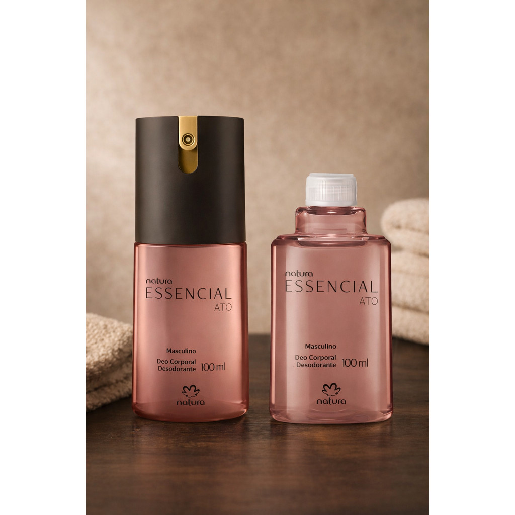 Kit Deo Corporal Essencial Ato Masculino + Refil 100 ml