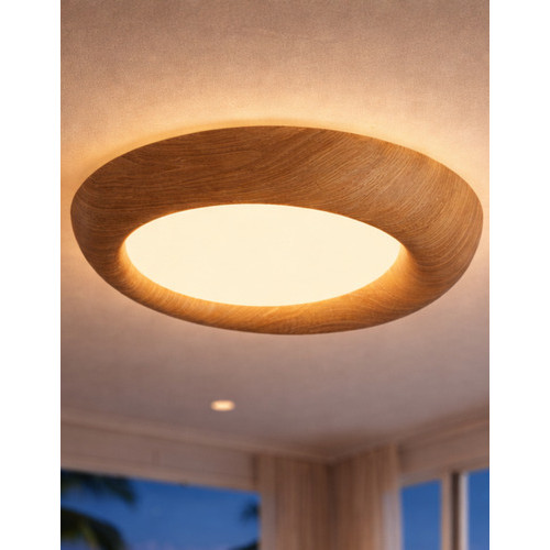 Luminária Plafon Sobrepor 24w Teto Gesso Led Hall Bivolt 127/220v Marrom-claro em Oferta na Shopee