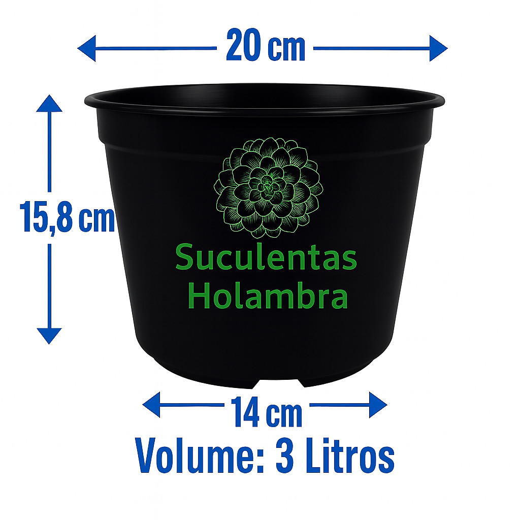 Kit 10 Vasos Pote 20 De 3 Litros - REFORÇADO Cor Preta Para Plantas, Mudas e Suculentas em Oferta na Shopee