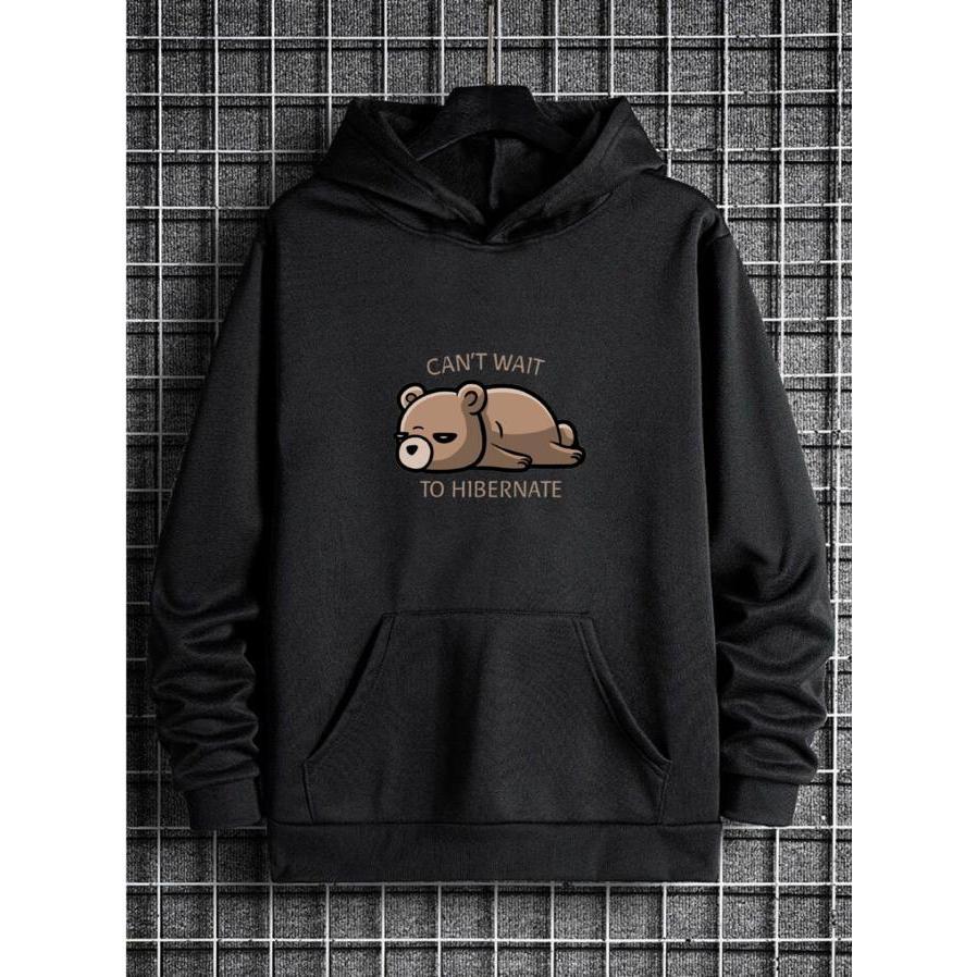 Moletom Canguru Unissex Masculino e Feminino Blusa de Frio Urso Hibernando