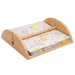 Porta Guardanapos de Bambu Lyor 21cm para Mesa Posta Cozinha Jantar Decoração Organizador Guardanapo de Papel e Tecido