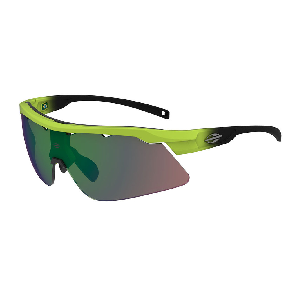 OCULOS SOL MORMAII SMASH 3 PRETO AMAR LENTE VERDE ESPORTIVO