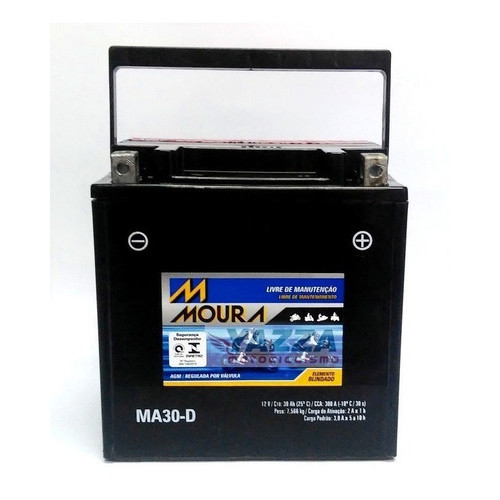 Bateria Moura Harley Classic Road Street Glide Ultra Ma30-d