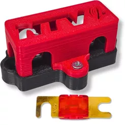 KIT PORTA FUSÍVEL MINI FACA MIDI 3 VIAS COM TAMPA + FUSÍVEL MIDI 50A AUTOMOTIVO