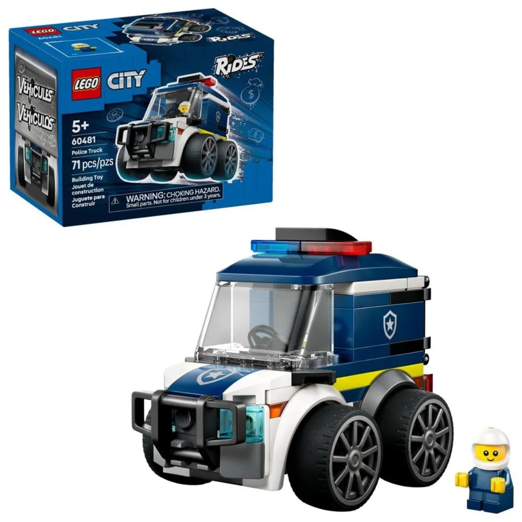 Lego City Conjunto de Construção Veiculos Caminhão Da Polícia 71 Peças 60481